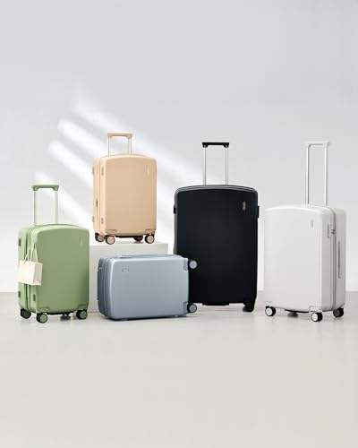 Hanke Expandable Luggage Sets 2 Piece, 20 Inch and 28 Inch Luggage Sets with Spinner Wheels, Durable PC Hard Shell Rolling Suitcase with TSA Lock for Travel (20/28 Inch, Smoke White) - color: Smoke White, size: 20+28 Inch EXT