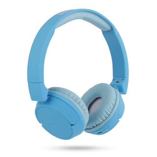 Altec Lansing - Kid Safe 2-in-1 Bluetooth Headphones, Safe Volume Limiting, Foldable Design, Enjoy Audio and Protect Your Child's Hearing (Blue) - color: Blue