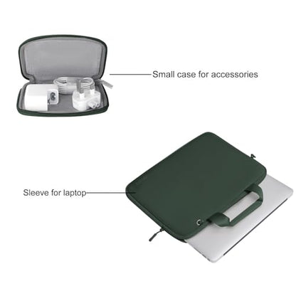 MOSISO Laptop Case 15 inch, Laptop Sleeve Bag Compatible with MacBook Air 15 inch M5 M4 M3 M2 2026-2023, Dell XPS, Neoprene Carrying Computer Bag with Handle&Detachable Small Case, Emerald Green - color: Emerald Green, size: 15 inch