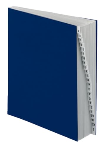 Pendaflex DDF3OX Expanding Desk File, A-Z, Letter Size, Acrylic-Coated Pressboard, Dark Blue - style: Expanding Desk File
