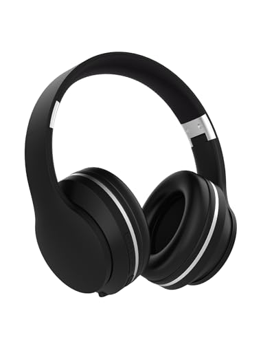 Bluetooth Kids Headphones,Wireless Kids Headphones Over Ear with Microphones,Stereo Sound ,10H Playtime, Foldable&Adjustable Children Headphone,Bluetooth Headset for Adults,School (Black) - color: Black