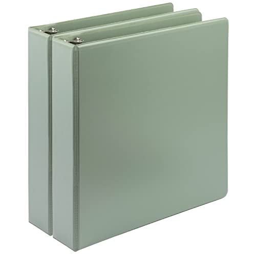 Samsill Plant-Based 1.5 Inch Durable D-Ring, View Binder, Eco-Friendly, USDA Certified Biobased,2 Count,Pack of 1, Sage Green - color: Sage Green, size: 1.5-Inch, style: 2 Pack