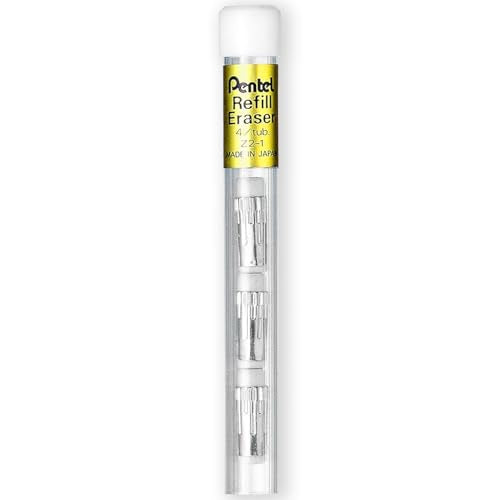 Pentel P205-97C Mechanical Automatic Pencil - Fluorescent Range - Single + 12 Hi-Polymer HB 0.5mm Refill Leads + Z2-1N Eraser Refills Tube of 4 (Fluorescent Green) - color: Fluorescent Green