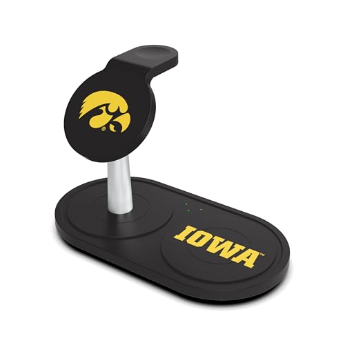 SOAR Collegiate 3-in-1 Wireless Charging Station - color: Iowa Hawkeyes
