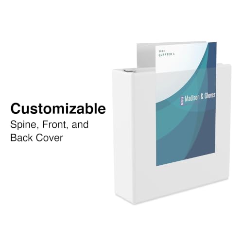 Staples 1" 3-Ring View Binder, White, 4/Pack - color: White, size: 4 Pack, style: 1'' Inch