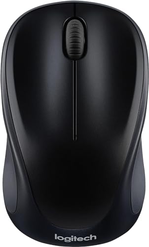 Logitech M317 Wireless Mouse, 2.4 GHz with USB Receiver, 1000 DPI Optical Tracking, 12 Month Battery, Compatible with PC, Mac, Laptop, Chromebook - Black