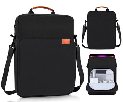 13 Inch Laptop Shoulder Bag Carrying Case for Macbook Air 13" M5 M4 A3449 A3420/ 2026 MacBook Neo A18 Pro A3404/ MacBook Pro 14" M5 M4 M3/ 13" iPad Pro/Air M5 M4, Vertical Laptop Sleeve Handbag, Black - size: 13.3-14 Inch