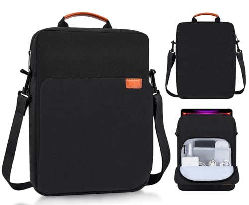 13 Inch Laptop Shoulder Bag Carrying Case for Macbook Air 13" M5 M4 A3449 A3420/ 2026 MacBook Neo A18 Pro A3404/ MacBook Pro 14" M5 M4 M3/ 13" iPad Pro/Air M5 M4, Vertical Laptop Sleeve Handbag, Black - size: 13.3-14 Inch