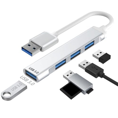 USB 3.0 Hub, 4-Port USB Hub USB Splitter USB Expander for Laptop, Xbox, Flash Drive, HDD, Console, Printer, Camera, Keyborad, Mouse and More