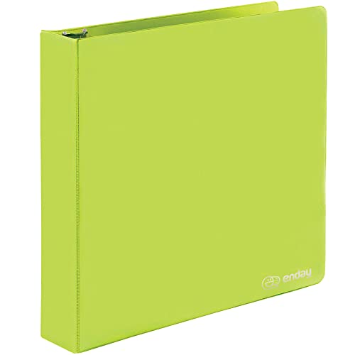 Enday 2 Inch 3 Ring Binder, Green Heavy Duty Three Ring Binder, 480 Sheets Capacity - 2 Inch Binder for Home School and Office. - color: Green, size: 2-Inch