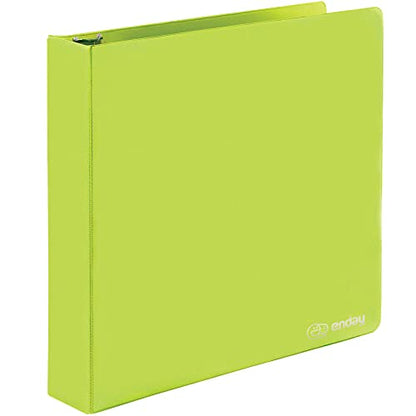 Enday 2 Inch 3 Ring Binder, Green Heavy Duty Three Ring Binder, 480 Sheets Capacity - 2 Inch Binder for Home School and Office. - color: Green, size: 2-Inch
