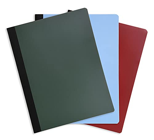 Mintra Office Poly Composition Book (3 Pack, Poly Comp - Ice, Chili, Olive) - color: Ice, Chili, Olive, size: 7.5in x 9.75in (3 Pack)