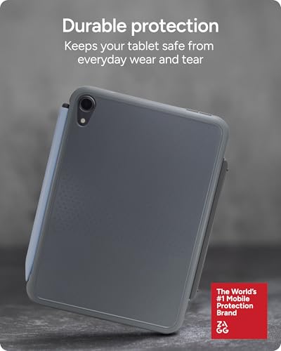 ZAGG Slim Book mini iPad mini (A17 Pro)/ (Gen 6) Keyboard Case – Bluetooth Detachable Keyboard & Protective Case Combo, Slim, Compact, Magnetic Hinge, Multiple Viewing Angles, Ergonomic Typing