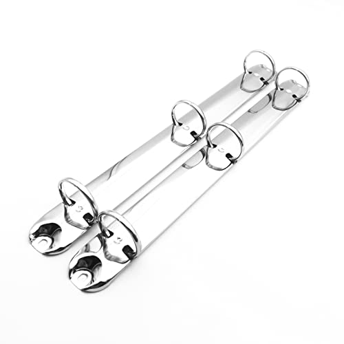2Pcs Metal Standard Letter Size Notebook 3-Ring Binder Mechanism Replacement Kit，3 O Rings,Loose Leaf Binding Spines Combs for Personal Organizers Planners (25mm(26 Base Width)) - color: Silver 25mm 26mm Base Width