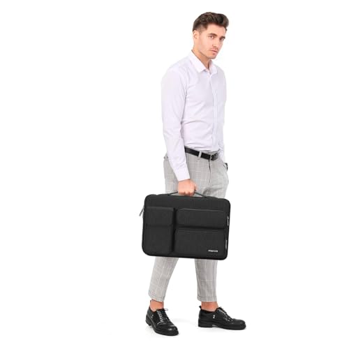 MOSISO 360 Protective Laptop Case 13.3 inch, 13-13.3 inch Laptop Sleeve | Compatible with MacBook Air/Pro 13 / Pro 14, HP Dell ASUS Lenovo,Side Open Bag with 2 Raised&1 Flapover Pockets, Slate Gray - color: Slate Gray, size: 13.3 inch