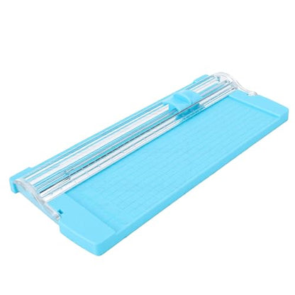 Alomejor Portable Mini Paper Trimmer for Crafting, Lightweight and Durable Paper Cutter for Scrapbooking, Perfect for Home Office Use, Size Approx. 19.3x8.5cm