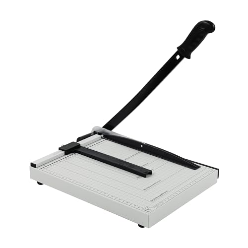 Precision Paper Cutter for A4/B5/A5/B6/B7, 10x13 inches, 70GSM Capacity, Metal Base - color: White