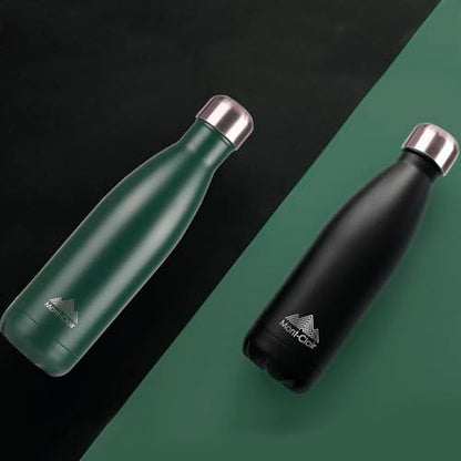 Mont-Clair Stainless Steel Water Bottle, Vacuum insulated - BPA Free, 12h Hot & 24h Cold Drinks, Metal Water Bottle 25 oz Leakproof, Ideal for Adult, Kids, Running - Dark Green - color: Dark Green, style: 25 Ounces