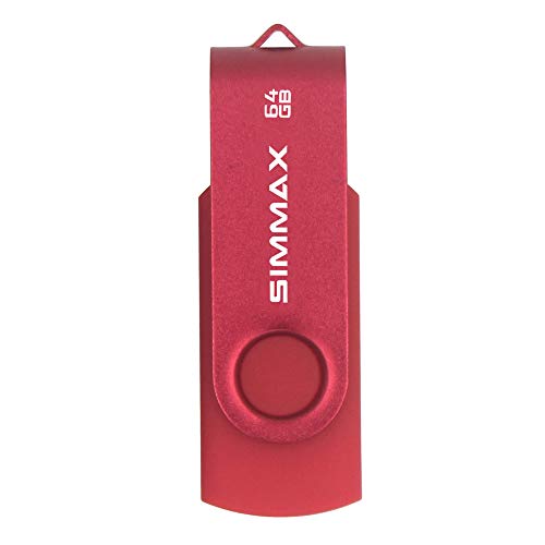 SIMMAX USB Flash Drives 2 Pack 32GB Memory Stick Swivel Design USB 2.0 Flash Drive Thumb Drive Zip Drives (32GB Red Purple) - color: 32GB 2Pack Red Purple, size: 32GB