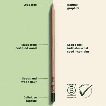 SproutWorld Pencils Spread The Love Edition, 8 Pack with Plantable Seeds | Plantable graphite pencils with flower, herb and vegetable seeds, heartwarming quote gift, for writing, drawing and planting