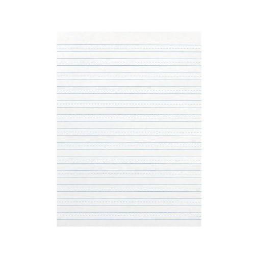 School Smart-85353 Skip-A-Line Ruled Writing Paper, 3/8 Inch Ruled Short Way, 8 x 10-1/2 Inches, White, Pack of 500 - size: 8" x 10.5" - 3/8" Ruled