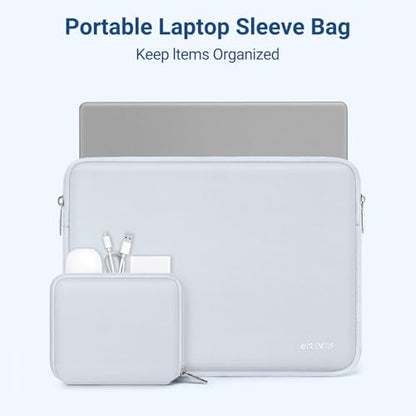 MOSISO Laptop Case 13.3 inch, 13-13.3 inch Laptop Sleeve Bag Compatible with MacBook Air/Pro 13/Pro 14 M5 M4 M3 M2 M1, HP Dell ASUS Lenovo, Neoprene Computer Sleeve Bag with Small Case, Baby Blue - color: Baby Blue, size: 13.3 inch