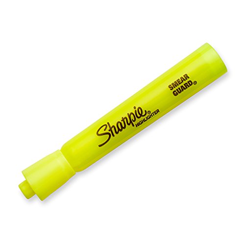 Sharpie Tank Style Highlighters, Chisel Tip, Fluorescent Yellow, 24 Count - color: Yellow