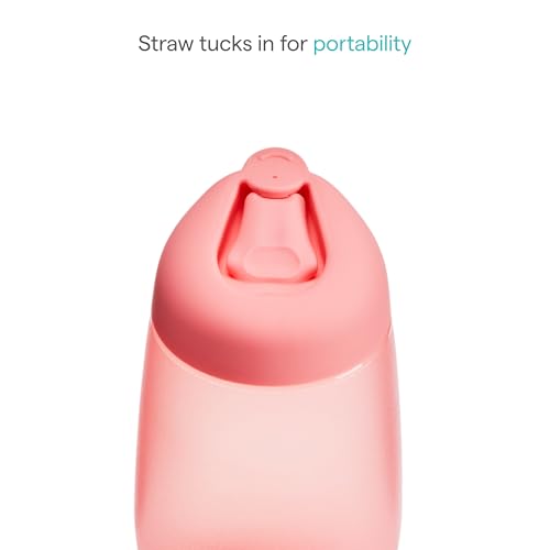 Munchkin Simple Clean Straw Cups for Toddlers 1-3, with Peel Open Straw for Easy Cleaning, Spill Proof Sippy Cup for Kids 12+ Months, 10 Ounce, 2 Pack, Pink/Blue - size: 2 Count (Pack of 1), style: 2pk, Pink/Blue