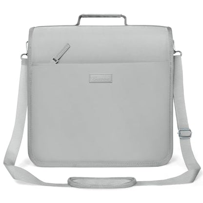 SUNEE Zipper Binder 3 Ring, 3 Inch O-Ring with Handle and Shoulder Strap, 600-Sheet Capacity, 5-Tab Expanding File Folder, Multi-Pockets for Middle School Organizer Binder with Zipper, Light Grey - color: Light Grey
