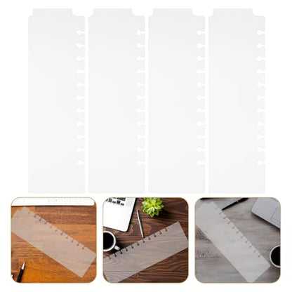 HANABASS Plastic Binder Dividers 5pcs Mini 3-Ring Notebook Index Tabs for Letter Size Loose-Leaf Organizing and Note Separation in Office and School Use