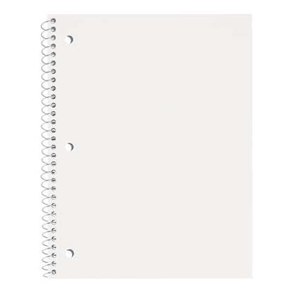 Just Basics® Poly Spiral Notebook, 8" x 10-1/2", 1 Subject, College Ruled, 70 Sheets, Assorted, Pack Of 6