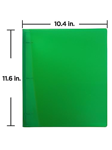 JAM PAPER Plastic 1 inch Binder - Green 3 Ring Binder - Sold Individually - color: Green, size: 1 inch