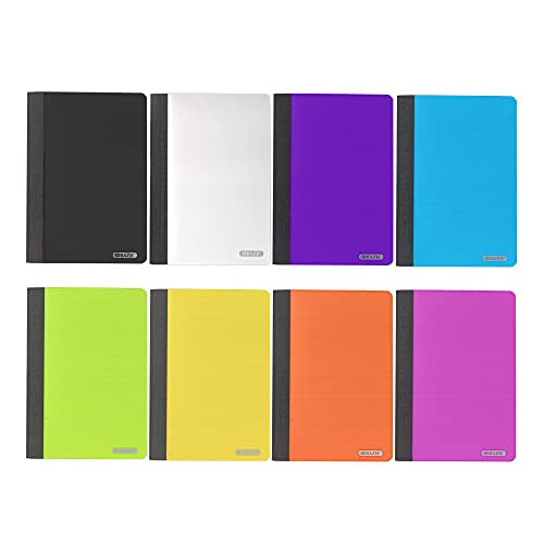 BAZIC PRODUCTS Poly Cover Personal Composition Notebook, 5 x 7 in, 48-Case | 80 college-ruled sheets (160 pages), sewn binding, Compact for notes - size: 48-Pack