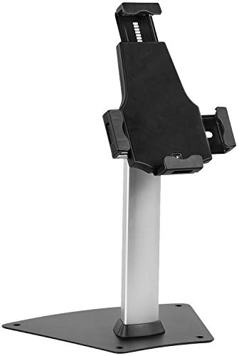 Mount-It! Secure Universal Tablet POS Kiosk Stand with Locking Clamp & Bolt-Down Base, 360° Rotation & +80°/-65° Tilt, Wall or Counter Mount for 7.9"–11" Tablets, iPad, Galaxy Tab & Surface Go - size: Counter - Wide Base