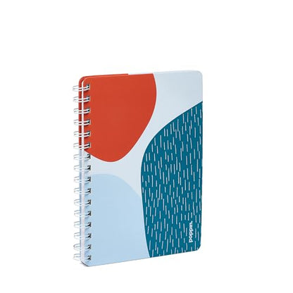 Poppin Small Spiral Notebook, 6" x 8.25" College Ruled Notebook, Easy Tear Pages, Elements Collection (Sky Blue Elements, Small) - color: Sky Elements, size: Small