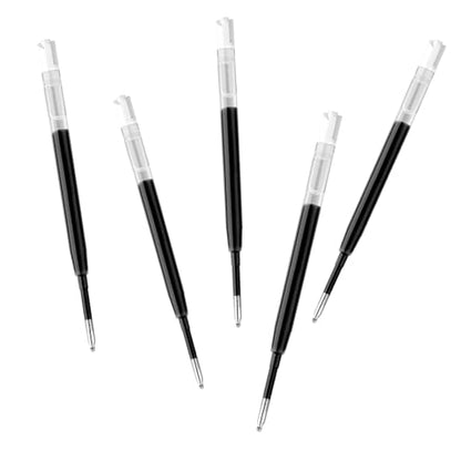 DunBong G2 Gel Ink Pen Refills, for Retractable Gel Pens, Gel Ink Rollerball Pens, 0.5mm Fine Point, Pack of 5 (Black) - color: Black