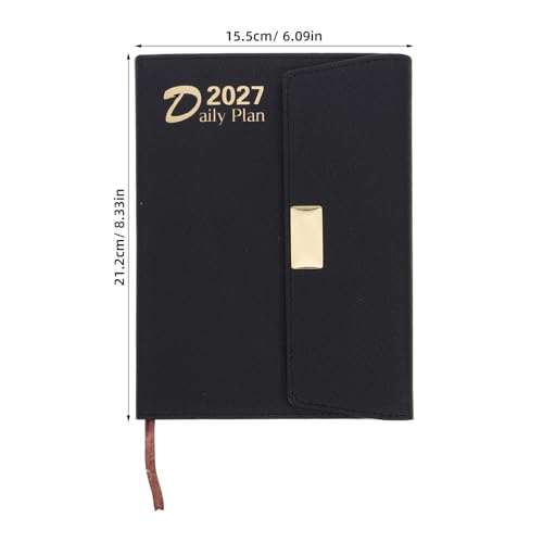 Daily Planner Notebook Portable Pu Leather Organizer with Magnetic Closure 2027 Elegant and Practical Personal Planner for Business Trips and Travel for Professionals