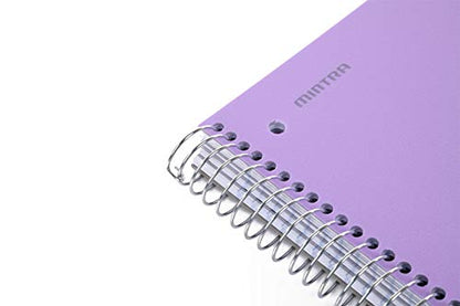 Mintra Office Durable Spiral Notebooks, 5 Subject (Lavender, College Ruled 1pk) - color: Lavender, size: College Ruled 1pk
