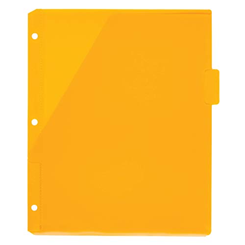 Mead Tab Dividers with Pocket, 3 Hole Punch, Fits 3 Ring Binder, Assorted Colors, 5 Pack (20038)