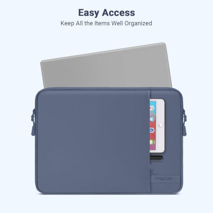 MOSISO Laptop Sleeve Compatible with MacBook Neo 13 inch 2026 A3404 / Air 13.3 13.6 M5 M4 M3 M2 M1 / Pro 13 M2 M1, 360 Degree Protective Computer Sleeve Bag with Vertical Pocket&Small Case, Indigo - color: Indigo