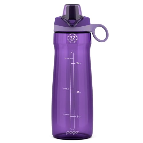 Pogo BPA-Free Plastic Water Bottle with Chug Lid, Purple, 32 oz. - color: Purple, size: 32 Ounces