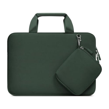MOSISO Laptop Case 13 inch, Laptop Sleeve Bag Compatible with MacBook Neo 13 / Air M5 M4 M3 M2 M1 2026-2018 / Pro M2 M1, Neoprene Carrying Computer Bag with Handle&Detachable Small Case, Emerald Green - color: Emerald Green, size: 13 inch