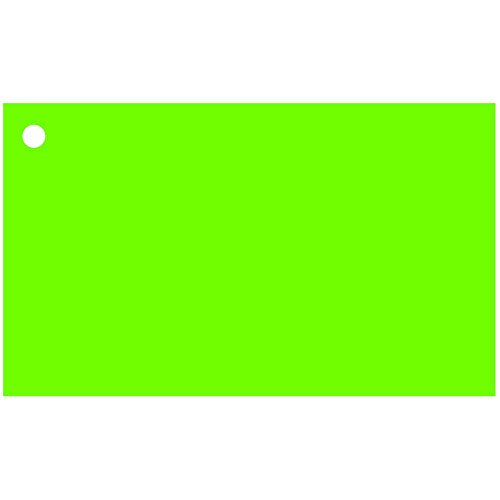 Colonial Cards: 150 Color Cardstock 3" x 5" Index Cards, Unruled with Corner 1-Hole Punched and 4 Binder Rings, Lime Green - color: lime green