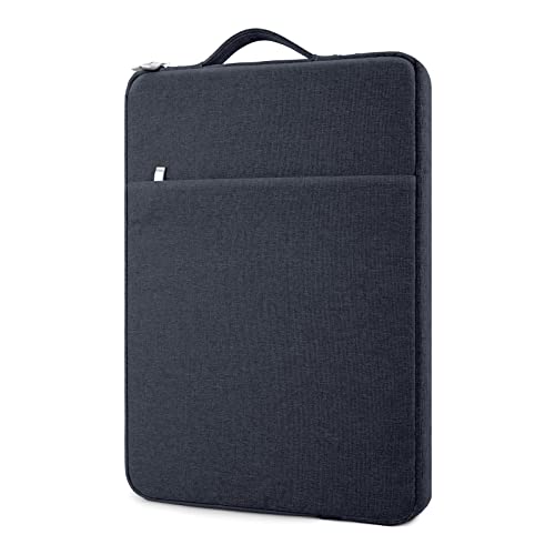 15 Inch Laptop Sleeve Case Carrying Bag Compatible with MacBook Air 15 inch M4 M3 M2/Pro 15 A1707 A1990, Waterproof Chromebook Cover Computer Zipper Pouch with Handle Pocket, Navy Blue - color: Navy Blue, size: 15"-15.4"