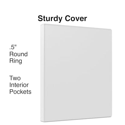 Staples Economy 1/2-inch 3-Ring View Binder, White, 3/Pack - color: White, size: 3 Pack, style: 0.5'' Inch