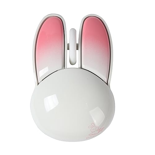 Wireless Mouse, Pink, Bluetooth & 2.4G Dual-modes, Unisex, 1200DPI, Quiet Click, Smooth Texture, 10m Range, Compatible with Windows, Mac OS, Chromebooks, iPad, Laptops - color: Pink&White