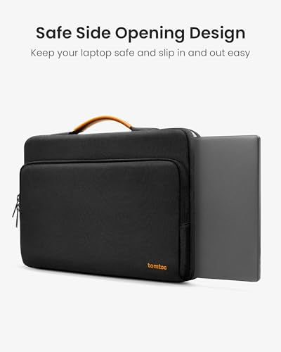 tomtoc 360° Protective Laptop Case for 13.5-14.4 Inch Surface Laptop Studio | Water-Resistant Laptop Bag Fits Surface Laptop 6/5/Studio 2/1, Acer Swift 14, ASUS Zenbook/Chromebook 14, HP EliteBook 14 - color: Black, size: 13.5-14.4 Inch