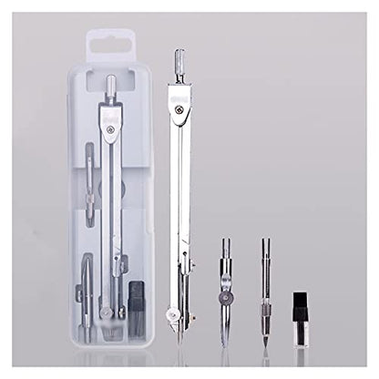 Compasses Math Geometry Kit Metal Compass with Wheel Geometry Precision Tool for Student Circle Drawing Tool with Storage Box Measuring Tools,6 (3) - size: 3