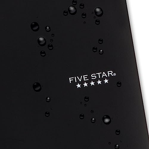 Five Star Spiral Notebook + Study App, 3 Subject, College Ruled Paper, 8-1/2" x 11", 150 Sheets, Fights Ink Bleed, Water Resistant Cover, Black, Green (820191) (Pack of 6) - color: Black, Forest Green, size: 6 Pack