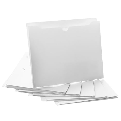 White File Jackets, 1 Inch Expansion, Letter Size, Reinforced Straight-Cut Tab, 6 Pack - color: White, style: 1 Inch Expansion